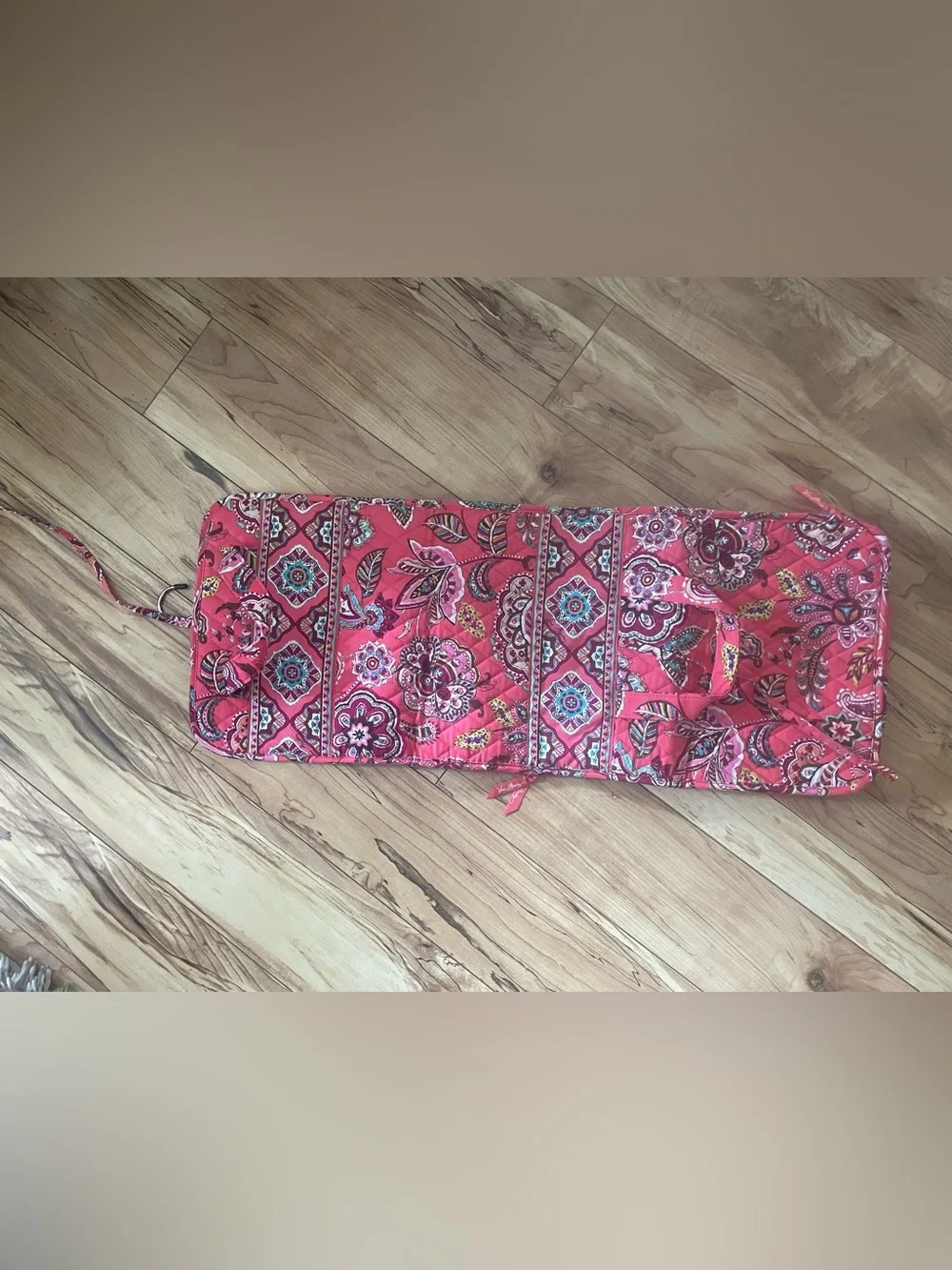 Vera Bradley call me coral Quilted Travel Cosmetic Organizer retired print